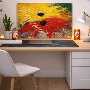 Çiçek desenli Tasarım Soyut Tablo 50*70 cm